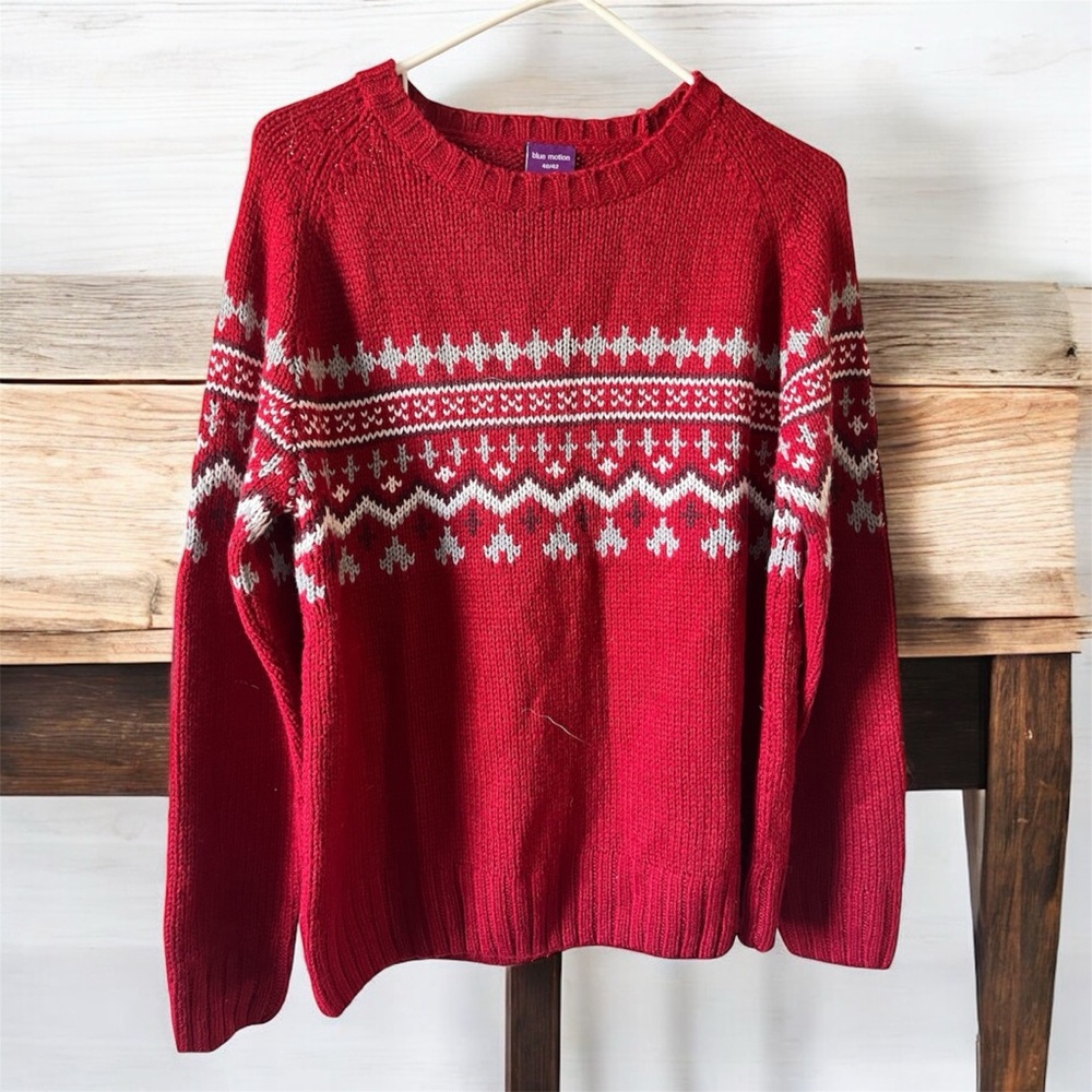 Red Knitted Sweater Medium